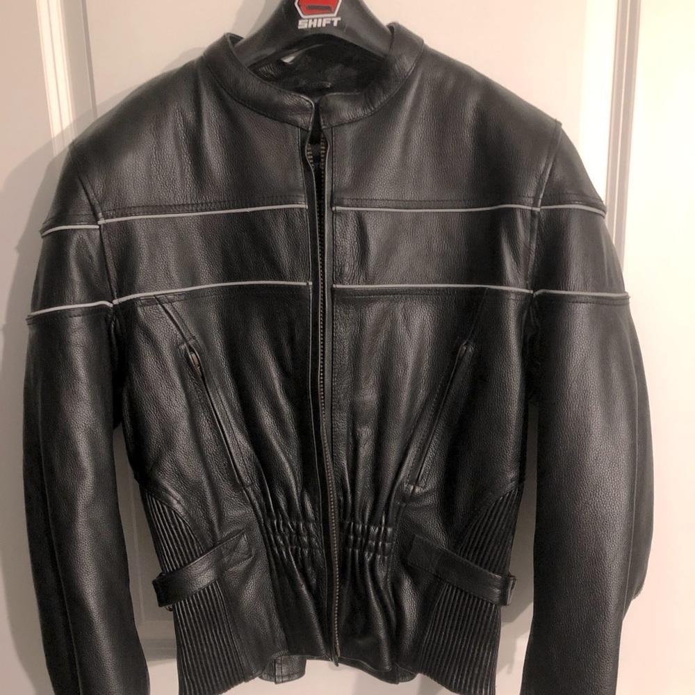 Genuine Leather lined Biker Jacket